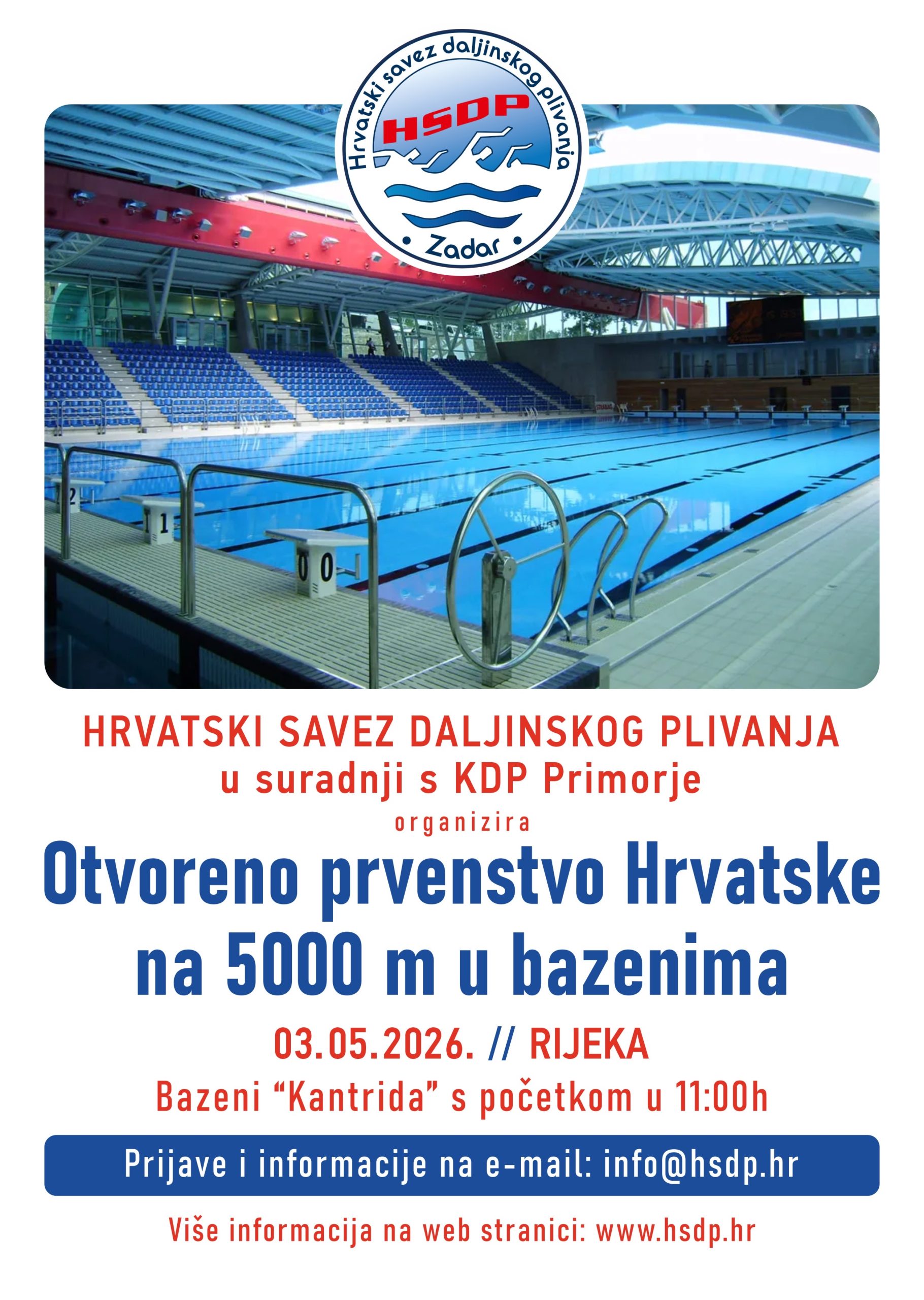 Propozicije Otvorenog prvenstva Hrvatske u daljinskom plivanju na 5000 m u bazenima